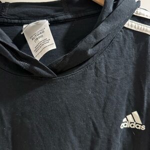 Adidas Black Long Sleeve Hooded Sweater - Size XL
